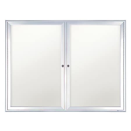 United Visual Products Double Indoor Enclosed Magnetic Wet/Dry UV8685-BRONZE-WHTPORC